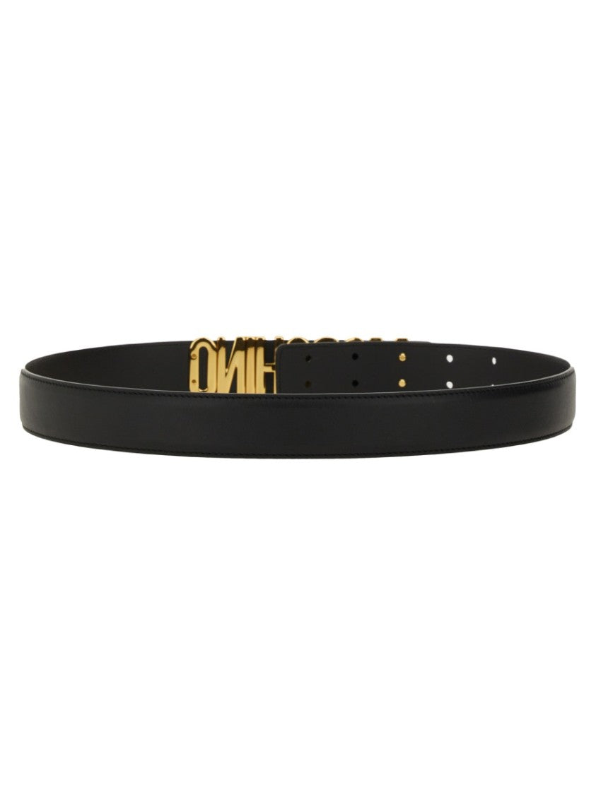 Moschino Bold Logo Leather Belt