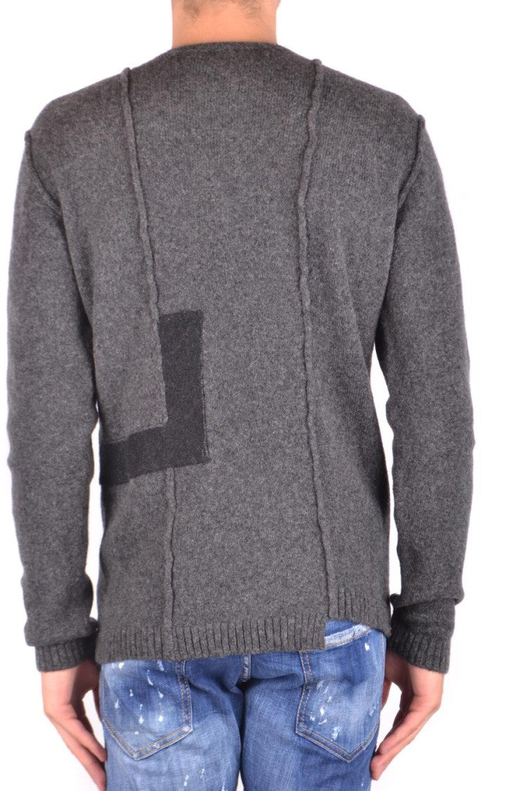 Isabel Benenato Textured Knit Sweater Vertical Seam Details