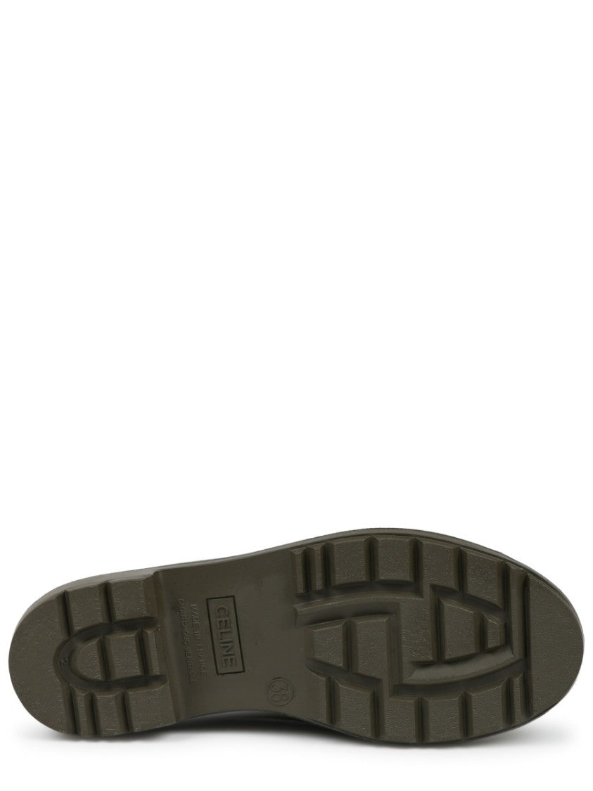 Celine Garden Olive Green Seamless Rubber Mules