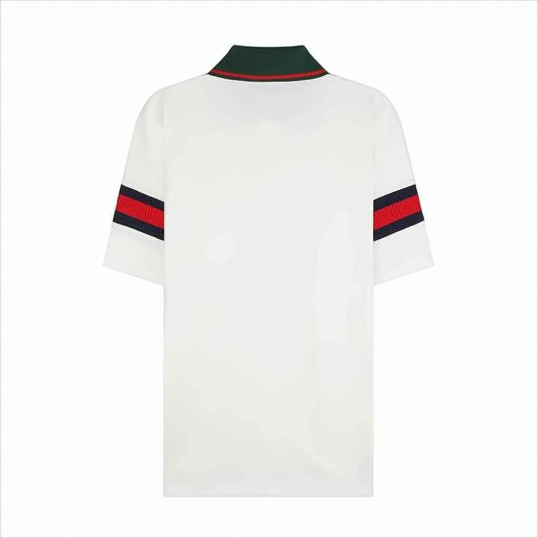 Gucci Short-Sleeve White Polo Shirt With Contrasting Collar