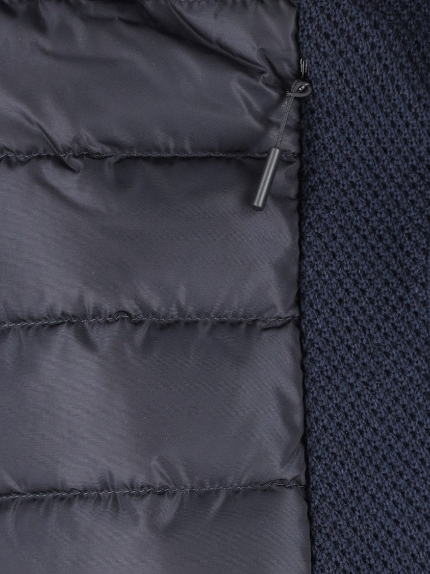Canada Goose Navy Blue Hybridge Padded Wool Cardigan