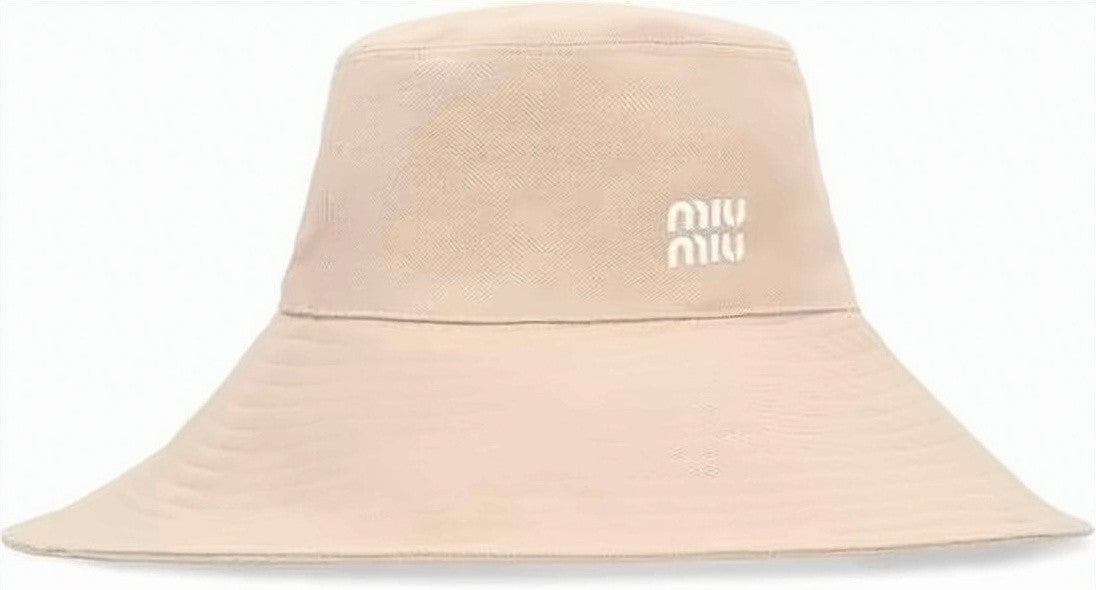 Miu Miu Wide-Brimmed Cotton Bucket Hat