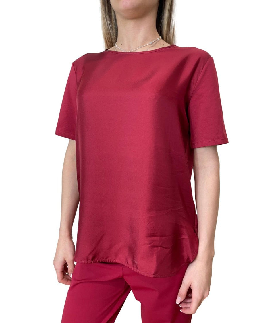 Max Mara Red Mmlotre Cotton Knit Top