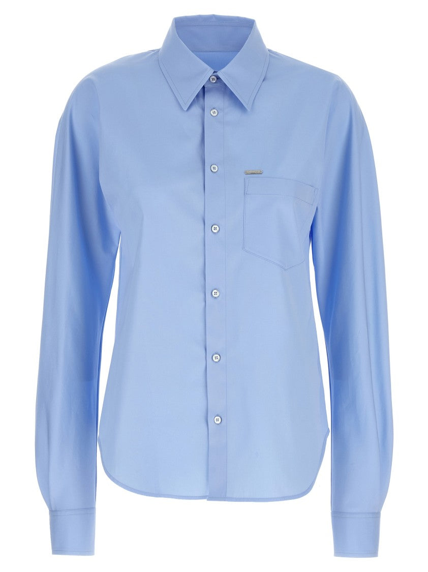 Dsquared2 Cotton Poplin Shirt With Classic Collar