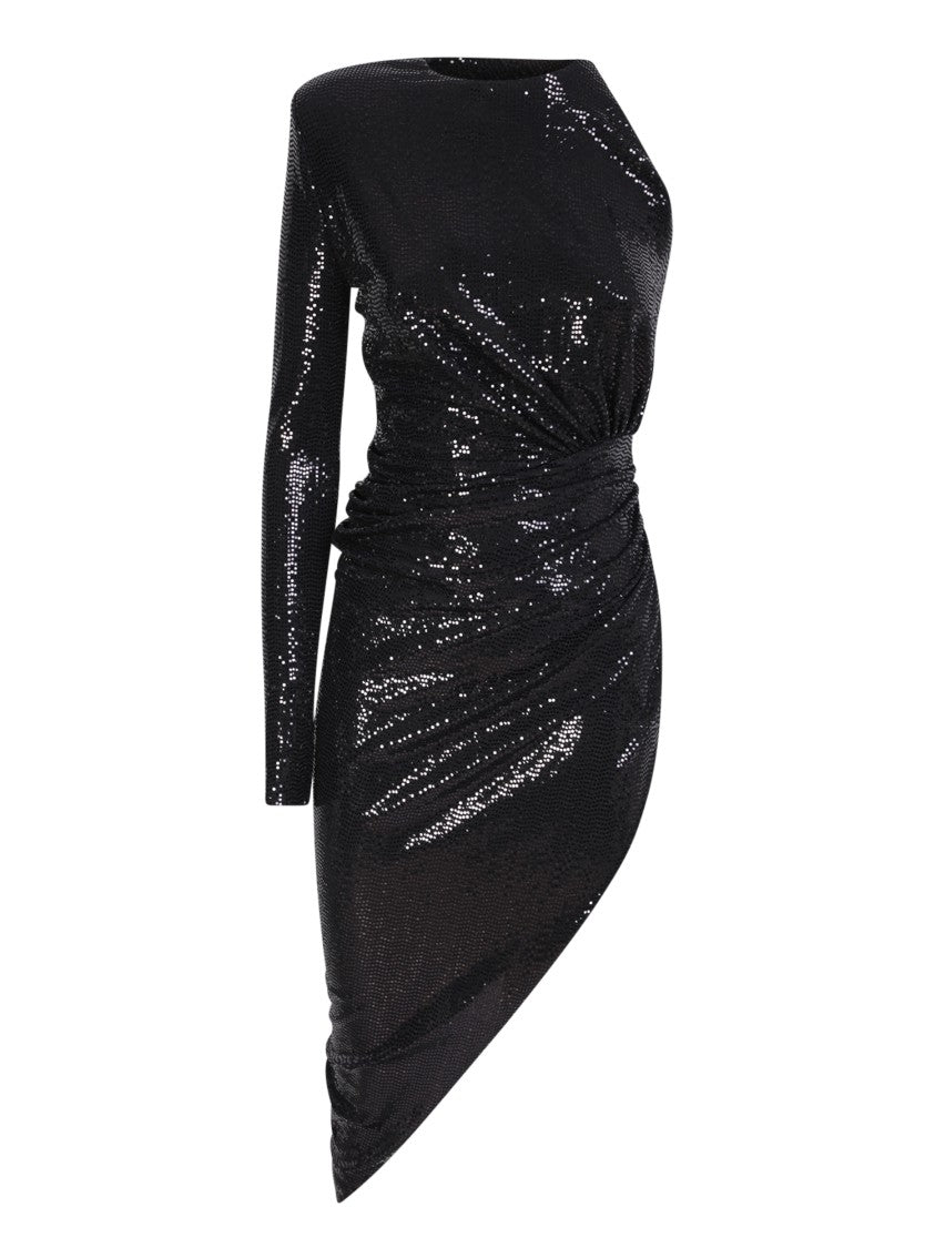 Alexandre Vauthier Black Microcrystal Stretch Jersey Dress