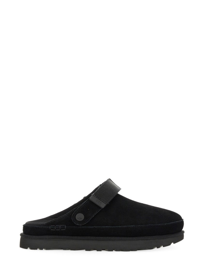 Ugg Slip-On Leather Sabot Shoes With Strap
