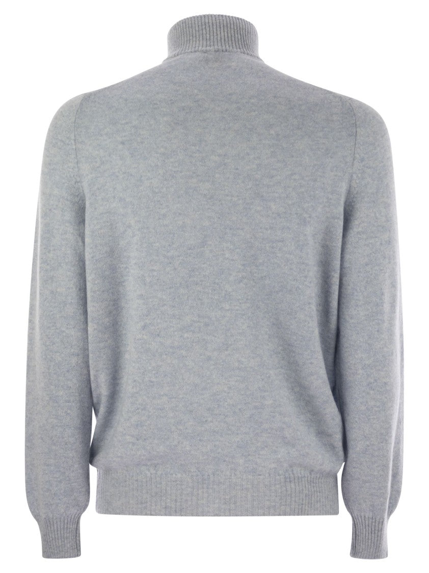 Fedeli Favonio Persia - Cashmere Half-Zip Sweater