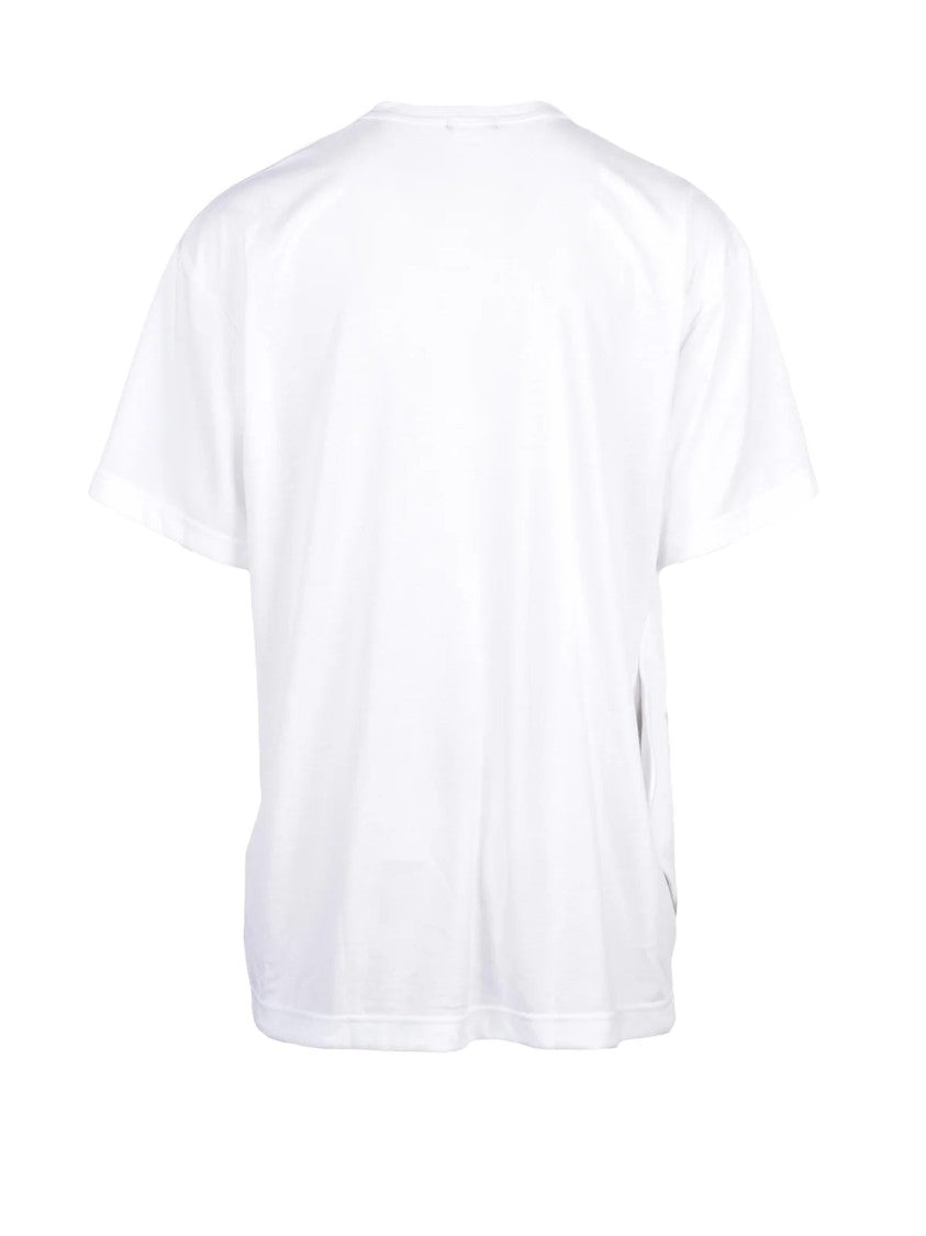 Comme Des Garçons White Flap Detail Oversized Polyester T-Shirt