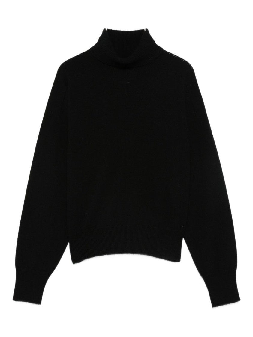 Vanisé High Neck Black Knit Sweater