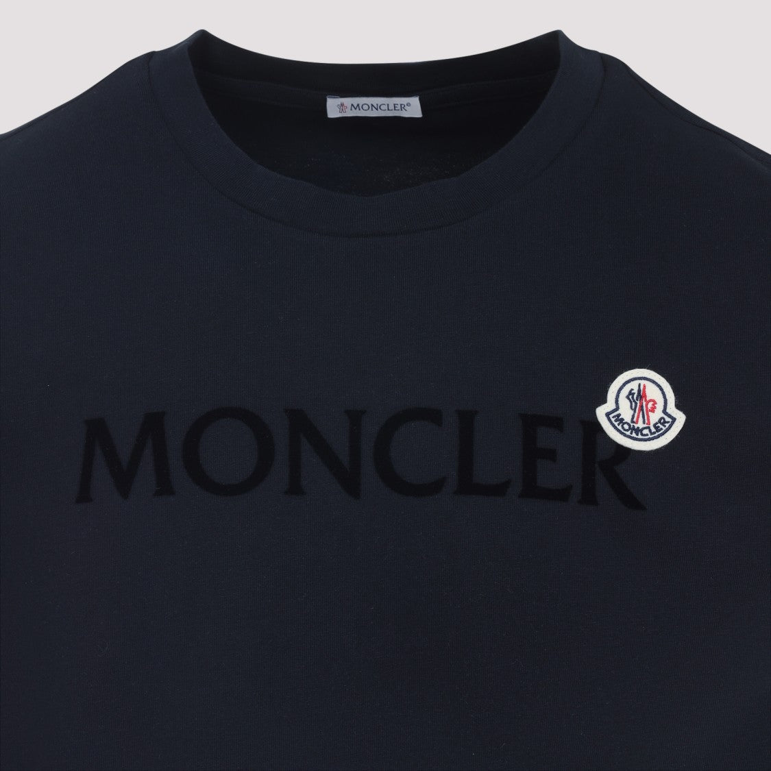 Moncler Bold Logo Cotton T-Shirt With Distinctive Emblem