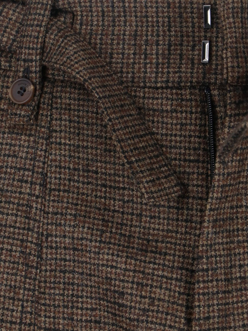 Eudon Choi Tailored Brown Trousers With Structured Silhouette