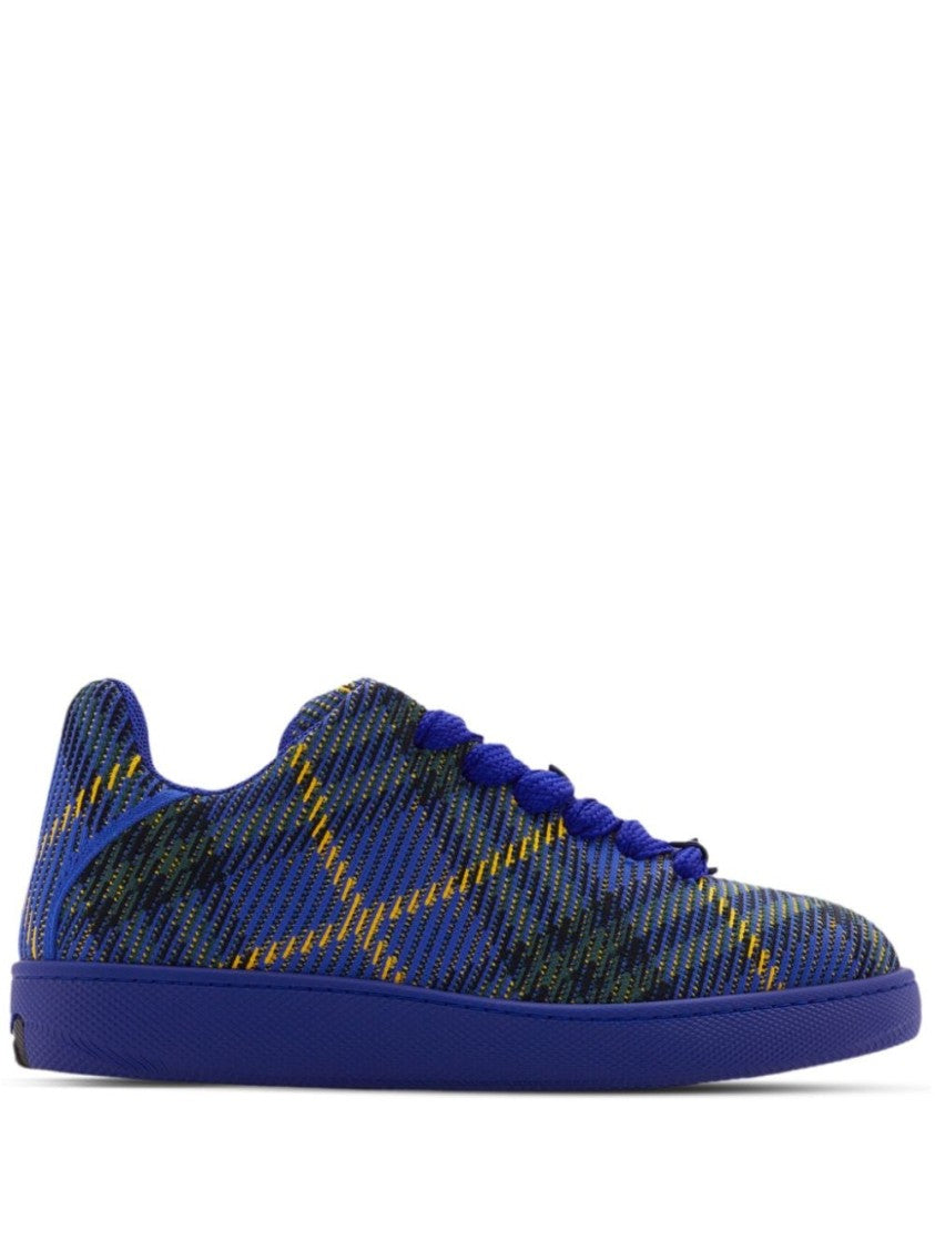 Burberry Textured Blue Nylon-Elastane Sneakers