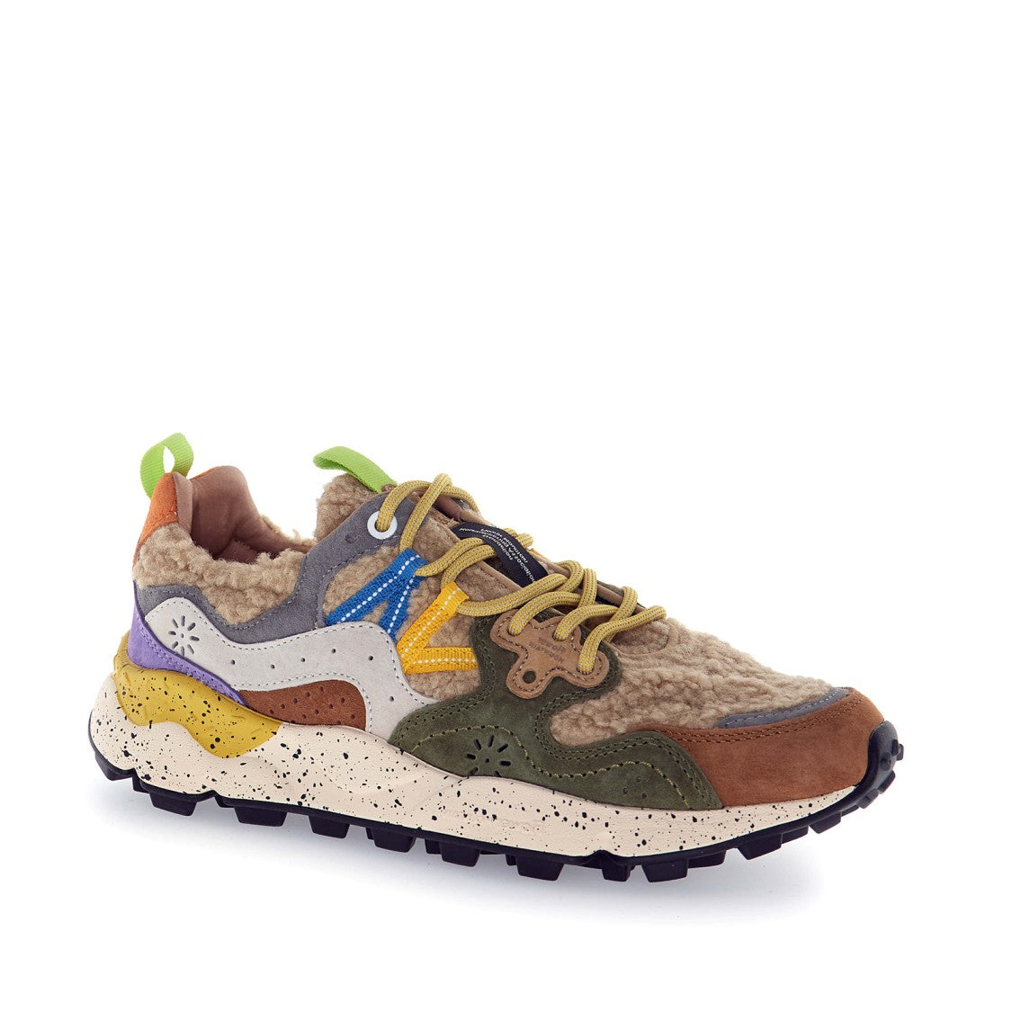 Flower Mountain Yamano Ricciolo Camel And Coccio Sneakers - Military/Ice/Grey