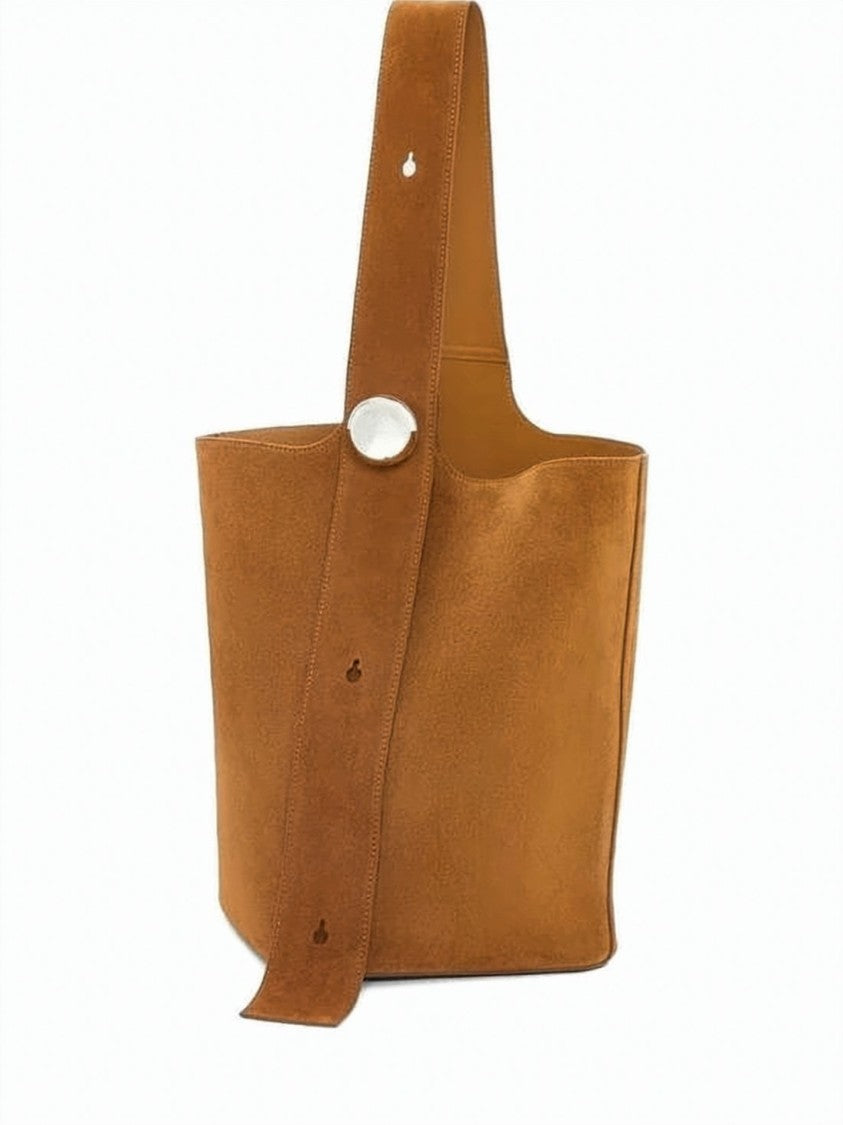 Loewe Structured Brown Calf Leather Crossbody Bag