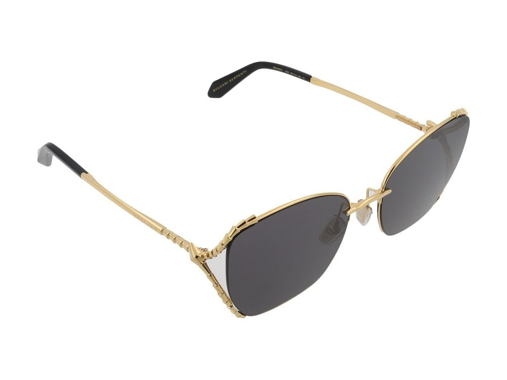 Bulgari Oversized Square Frame Gold-Tone Accent Sunglasses