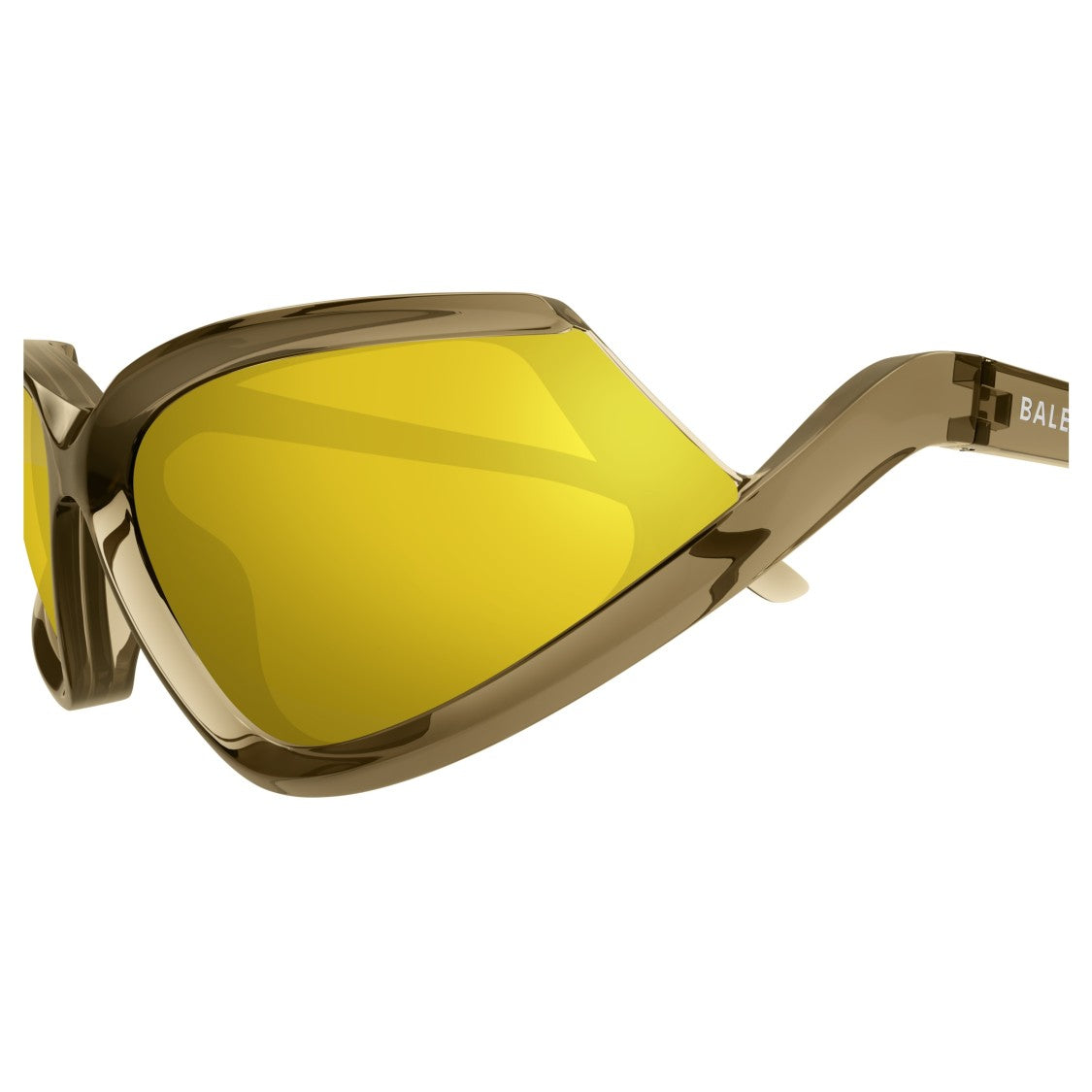 Balenciaga Bb0289s Futuristic Wraparound Sunglasses