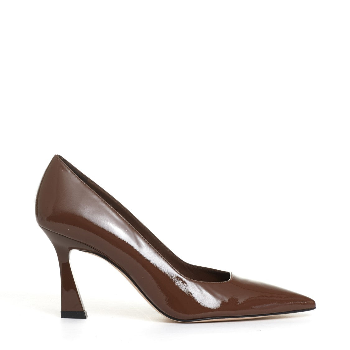 Stuart Weitzman Pump Vernice Caffè Tacco 85 Mm