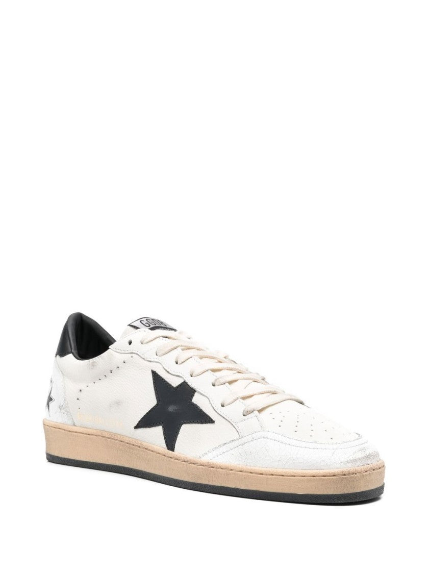 Golden Goose Round Toe Sneakers With Signature Star Patch And Suede Accents