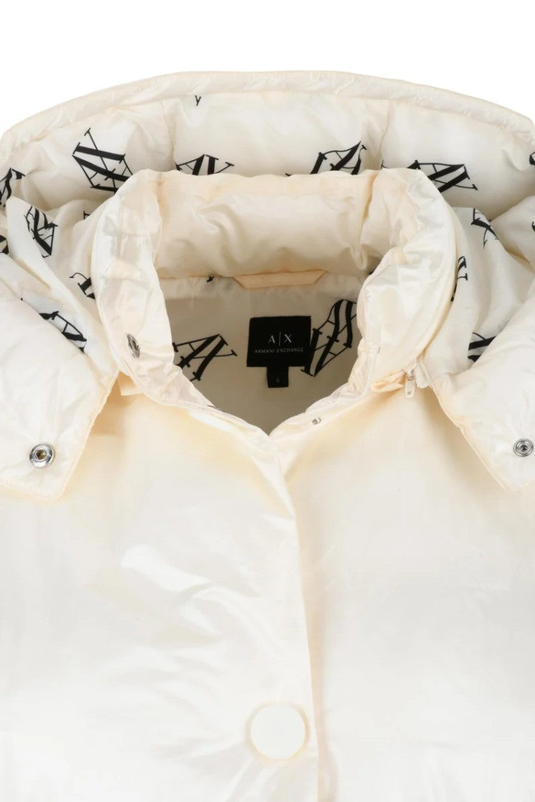 Armani Exchange Short White Down Jacket