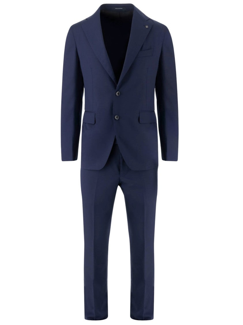 Tagliatore Navy Wool Suit With Tailored Fit