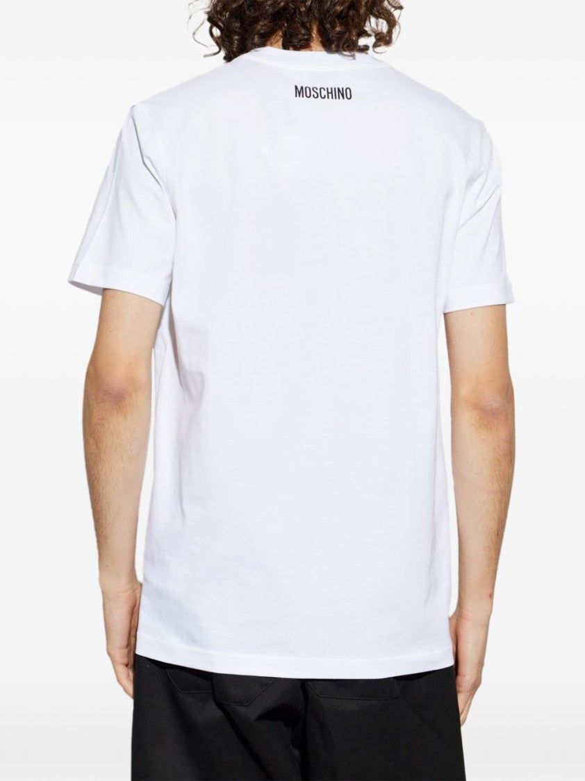 Moschino Short-Sleeve T-Shirt With Sunglasses Print And Pocket