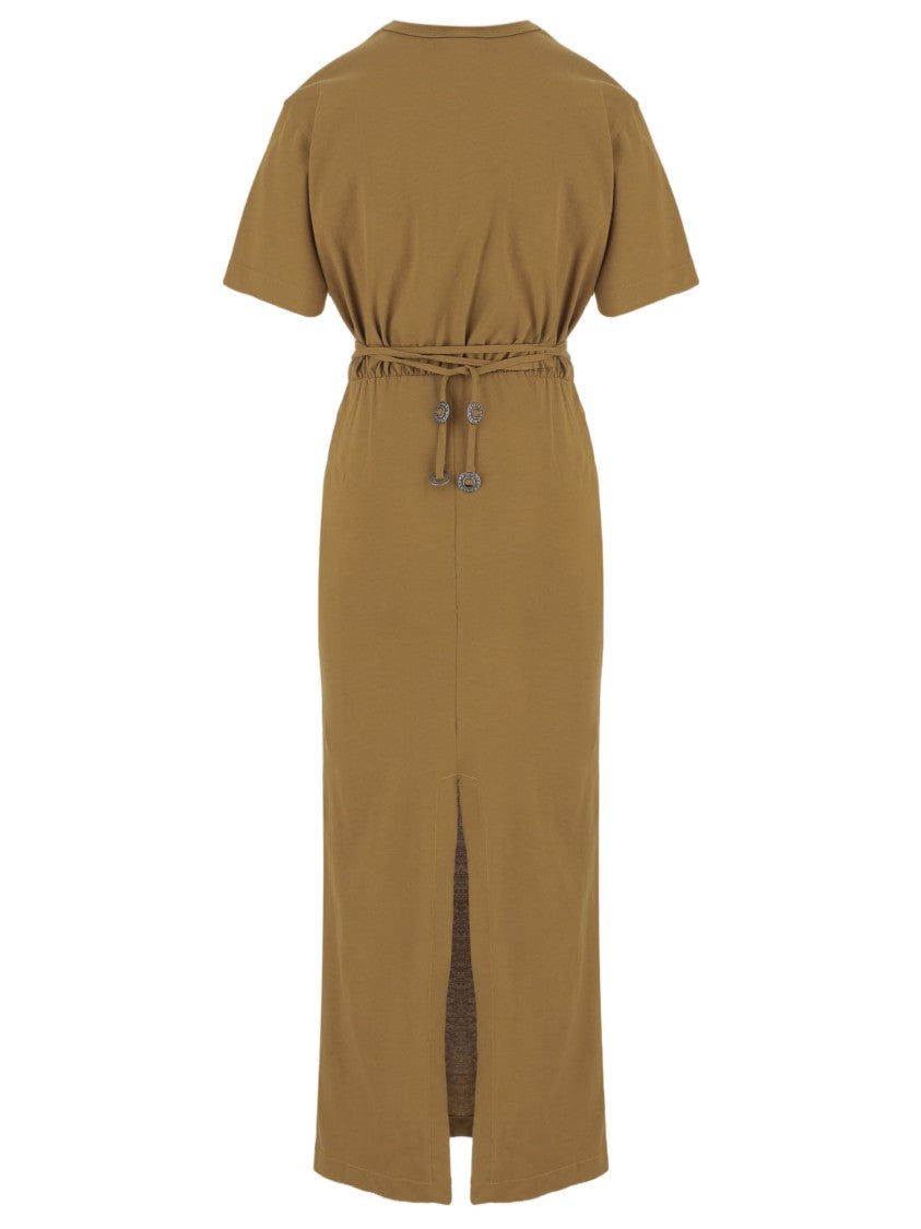 Pinko Cotton Dress With Cut-Out Detail
