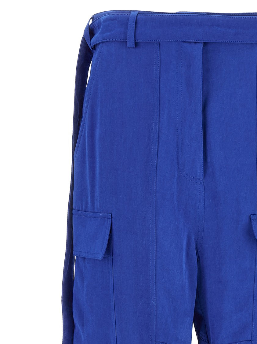 Ferragamo Cargo Pants With Unique Cuts And Removable Sash