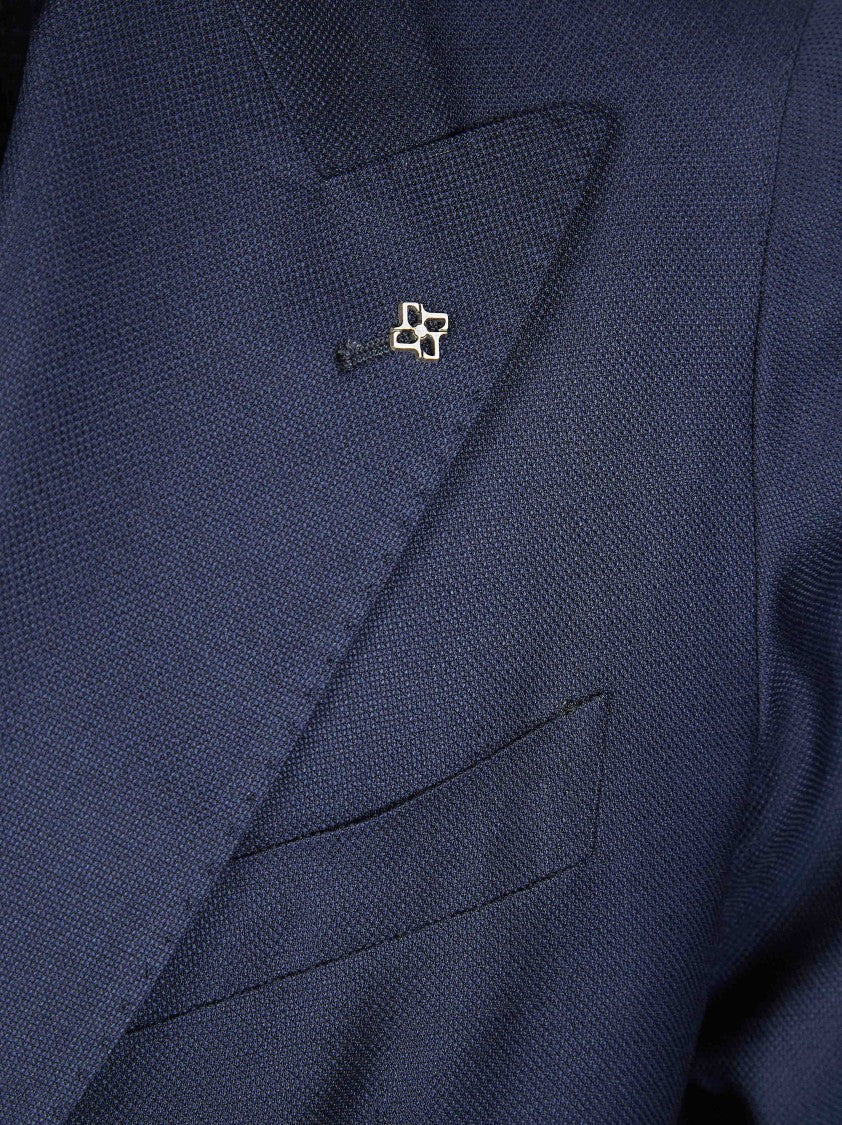 Tagliatore Blue Super 110S Virgin Wool Blazer