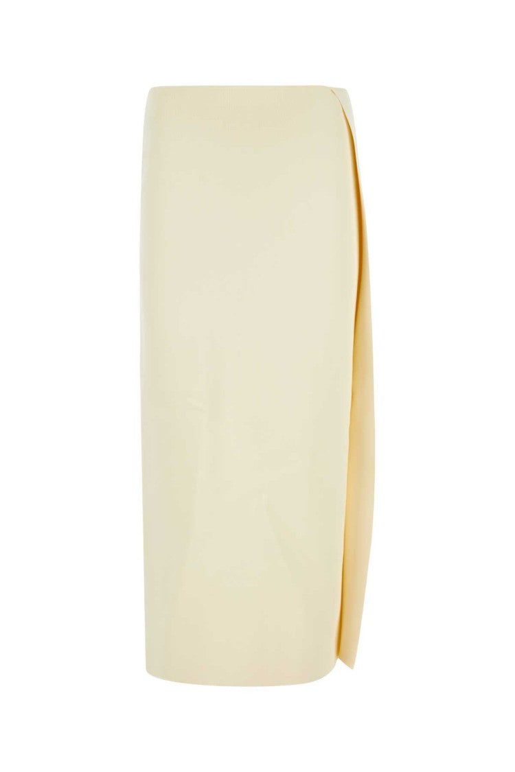 Jil Sander Ivory Viscose Blend Skirt