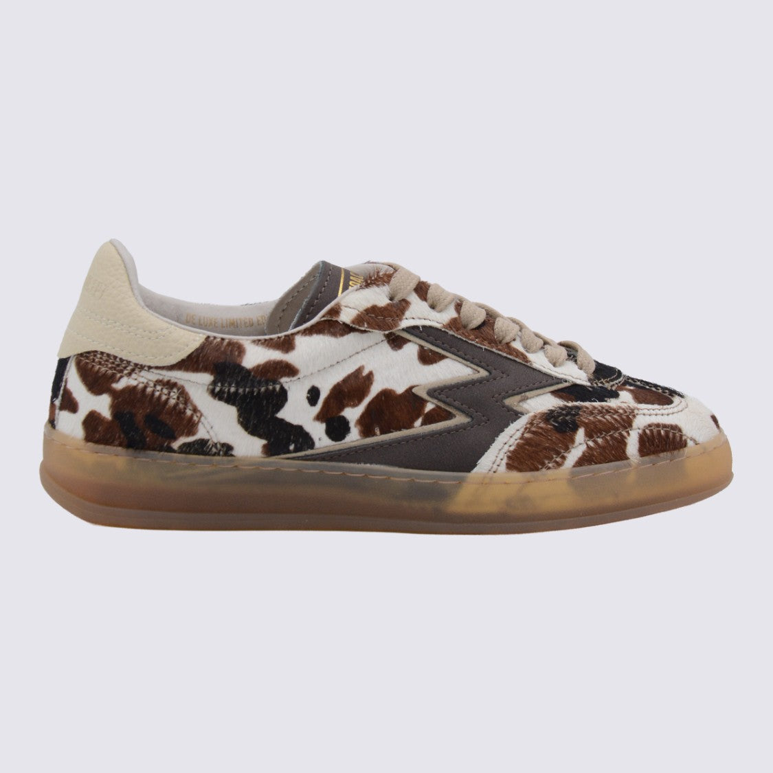 Moaconcept Multicolor Sneakers From Moaconcept Featuring Round Toe, Laces Fastening, Leather Sole And Animal Print.