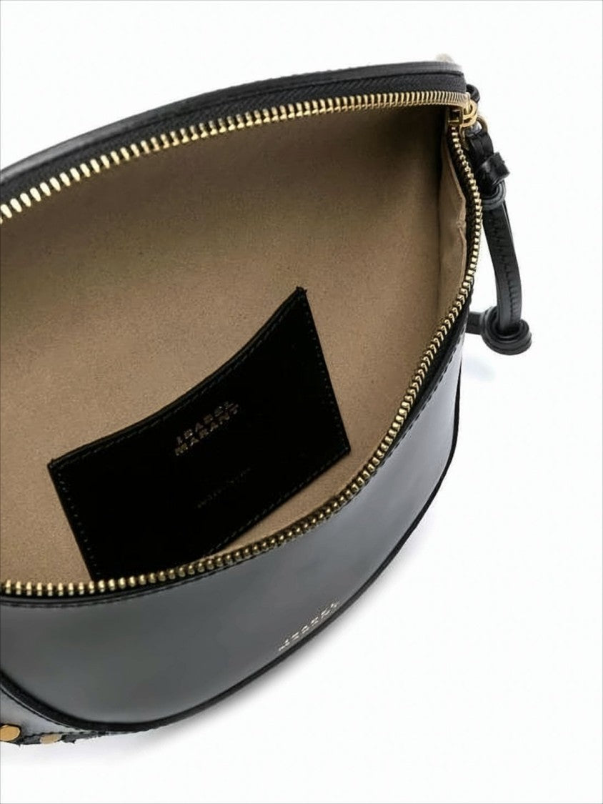 Isabel Marant Crescent-Shaped Shoulder Bag With Gold-Tone Studs