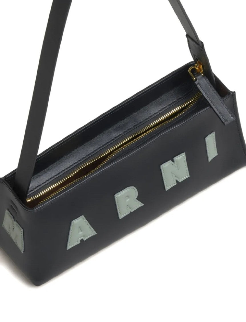 Marni Rectangular Shoulder Bag With Gold-Tone Hardware