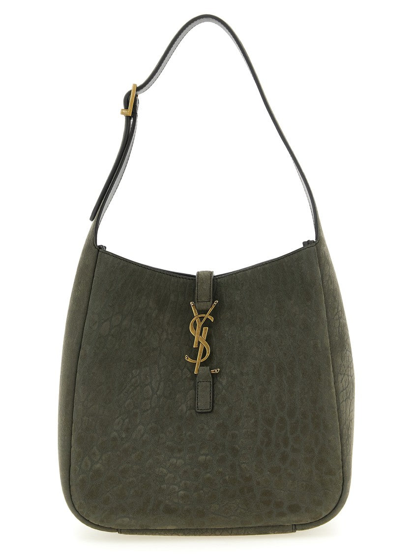 Saint Laurent Micro Shoulder Bag In Hammered Nubuck Leather With Removable Clutch