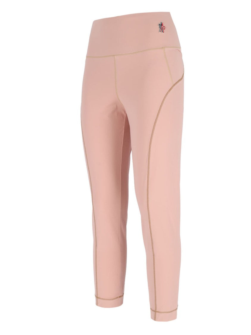 Moncler Grenoble Logo Track Pants, In Pink Nylon