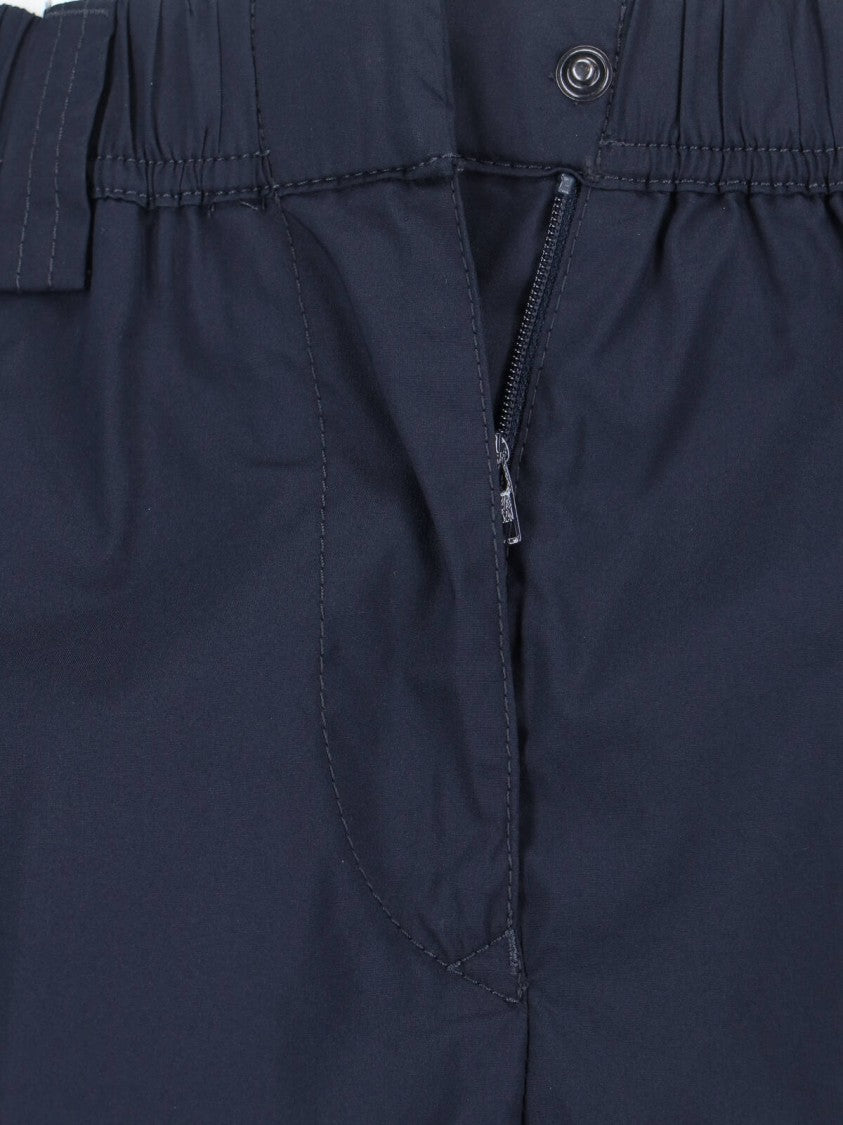 Aspesi Wide Cotton Blend Trousers – Blue