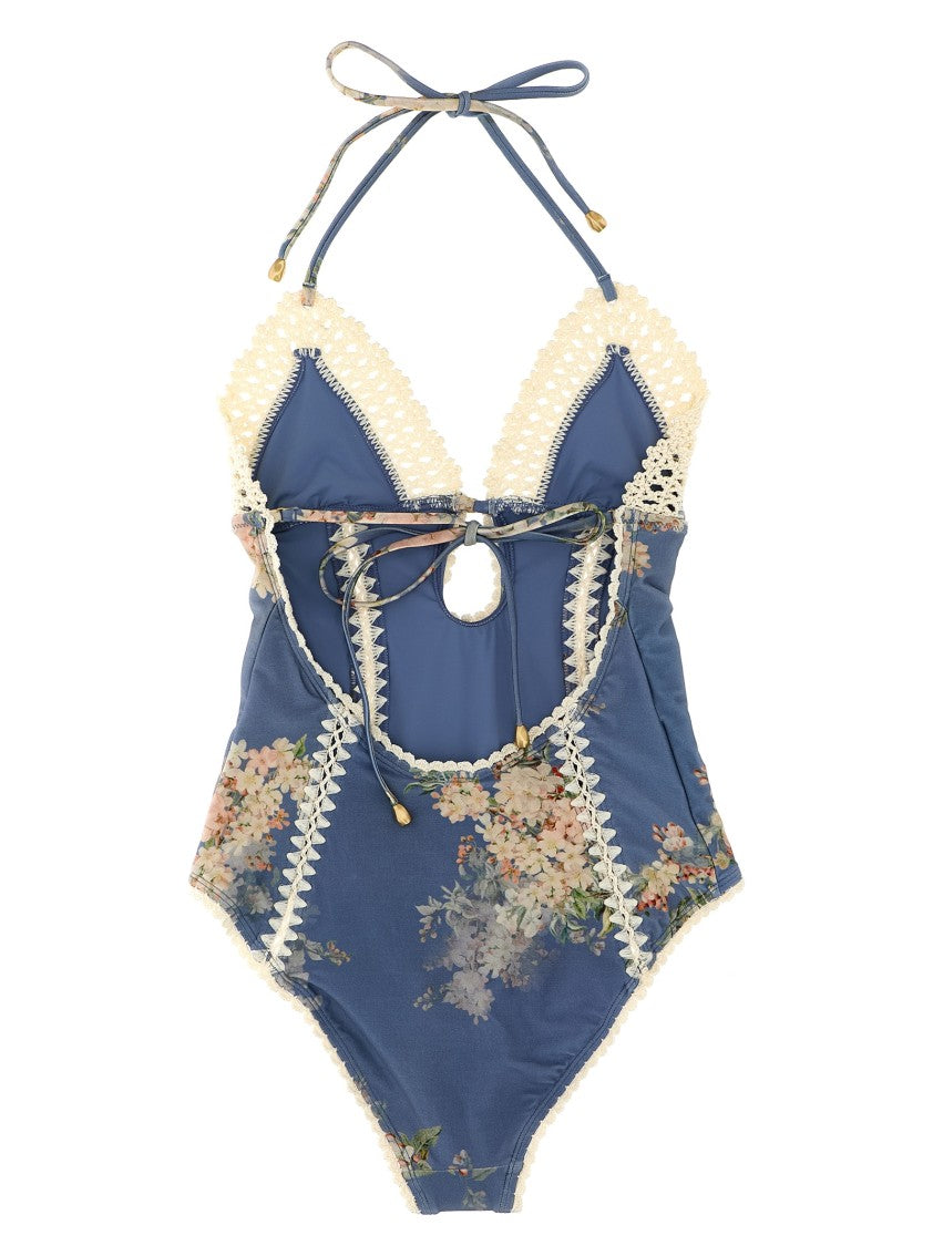 Zimmermann 'Cascadian Keyhole Crochet' One-Piece Swimsuit