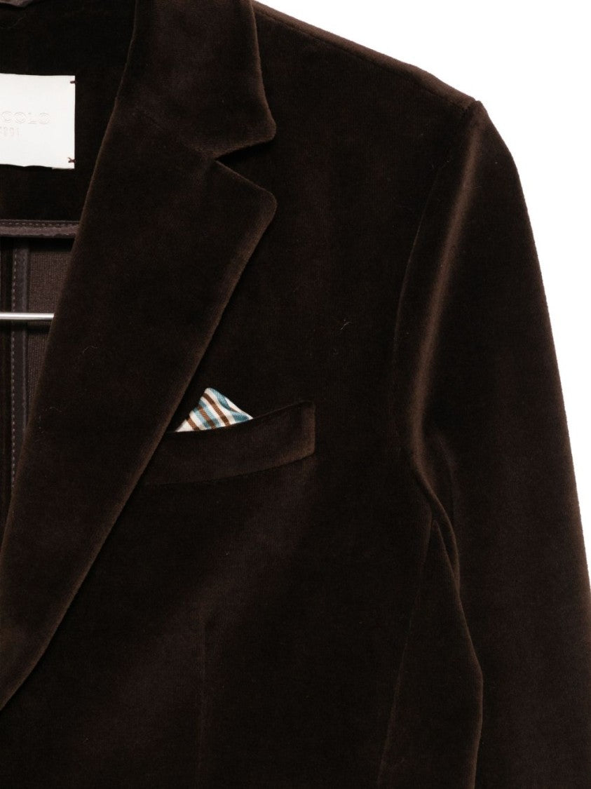 Circolo 1901 Tailored Brown Jacket With Classic Lapel