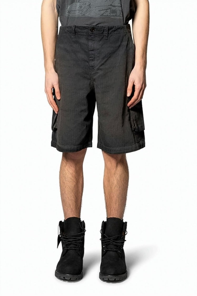 Our Legacy Mid-Length Cargo Shorts With Herringbone Texture