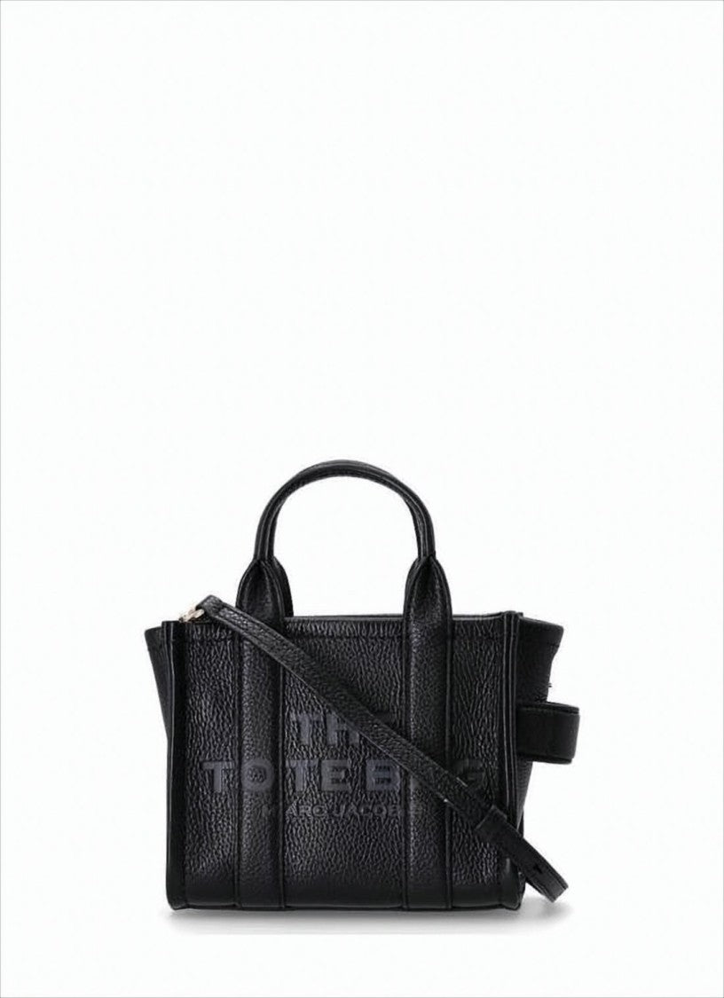 Marc Jacobs Textured Cow Leather Tote Bag With Embossed Branding