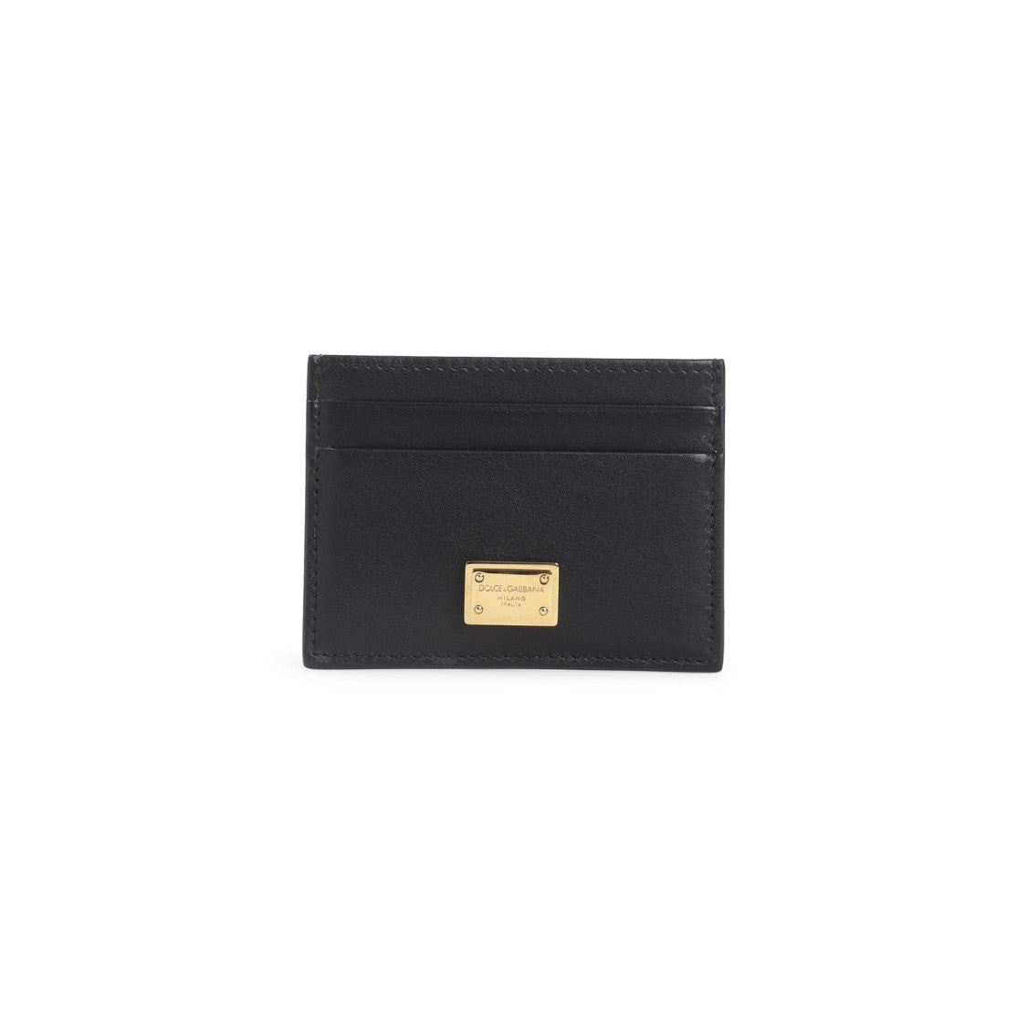 Dolce & Gabbana Compact Black Calf Leather Wallet