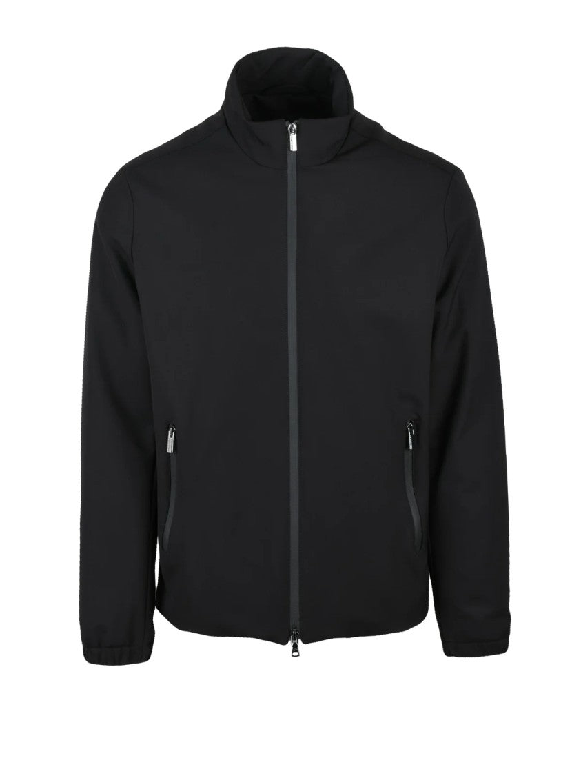 Paul & Shark Black Nylon Softshell Jacket