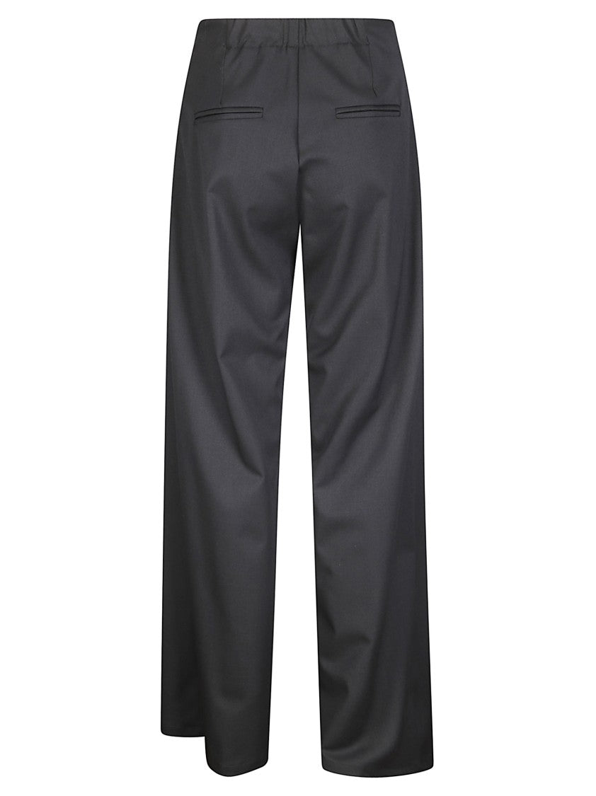 Stefano Mortari Classic Black Trousers With Side Zip Fastening
