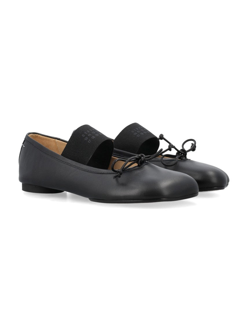 Mm6 By Maison Margiela Anatomic Nappa Leather Block Heel Ballerina Flats