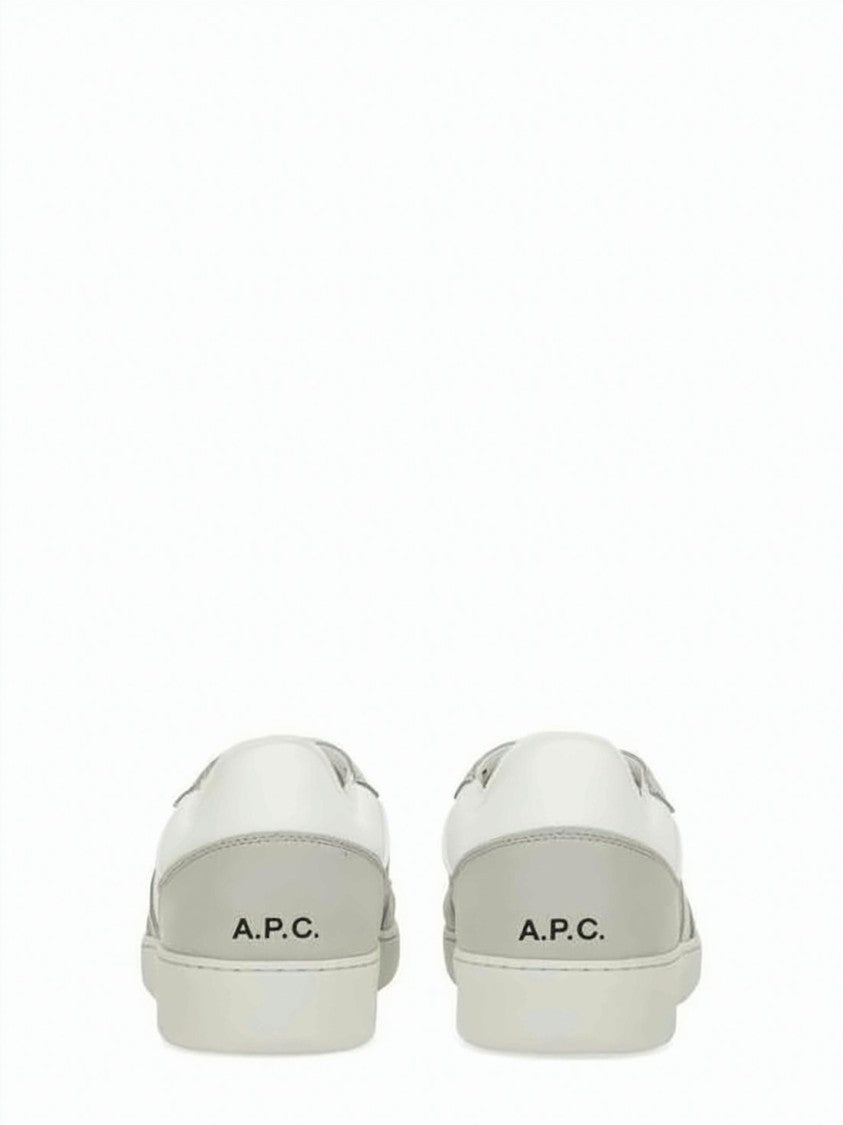 A.P.C. Low-Top Sneakers With Light Grey Suede Overlays