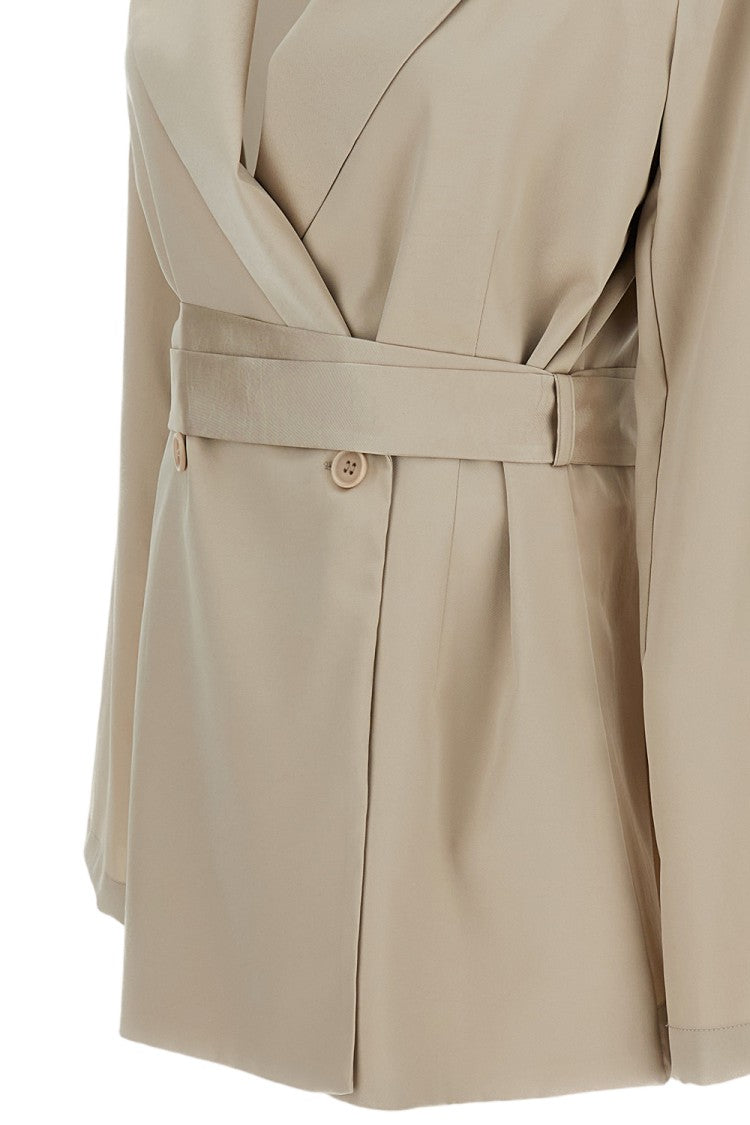 Parosh Tailored Beige Jacket With Clean Minimalist Design