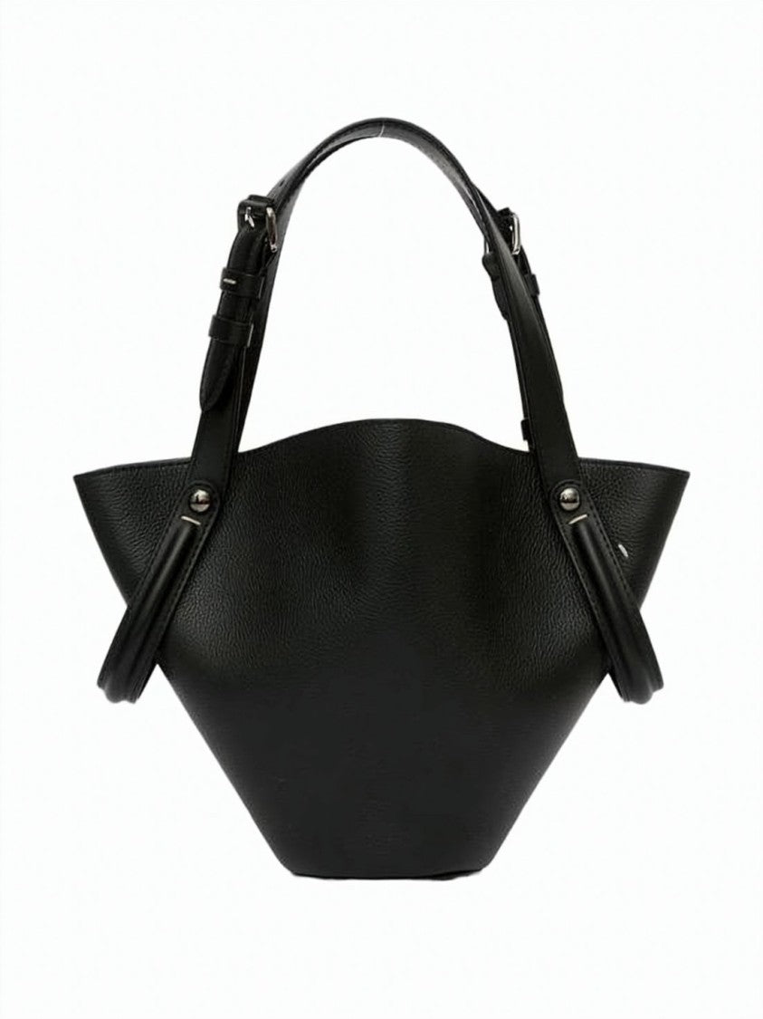 Maison Margiela Sculptural Black Calf Leather Small Tote Bag