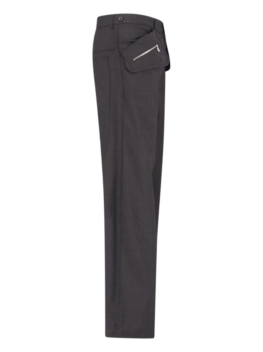 Kiko Kostadinov Brown Komlo Straight-Leg Virgin Wool Trousers