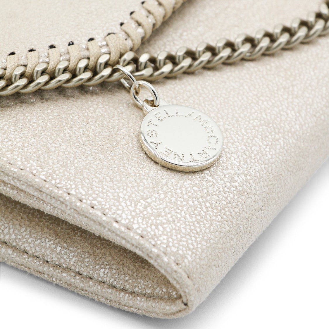Stella Mccartney Gold Faux Leather Continental Wallet Crossbody Bag