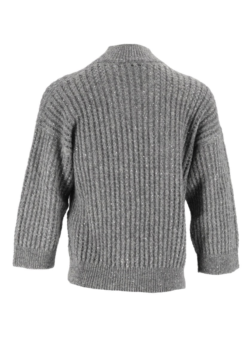 Peserico Ribbed Soft Yarn Knitted Sweater