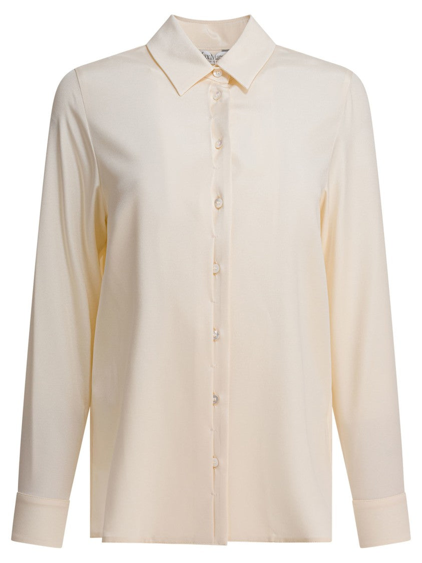 Max Mara Pure Silk Shirt With Classic Collar
